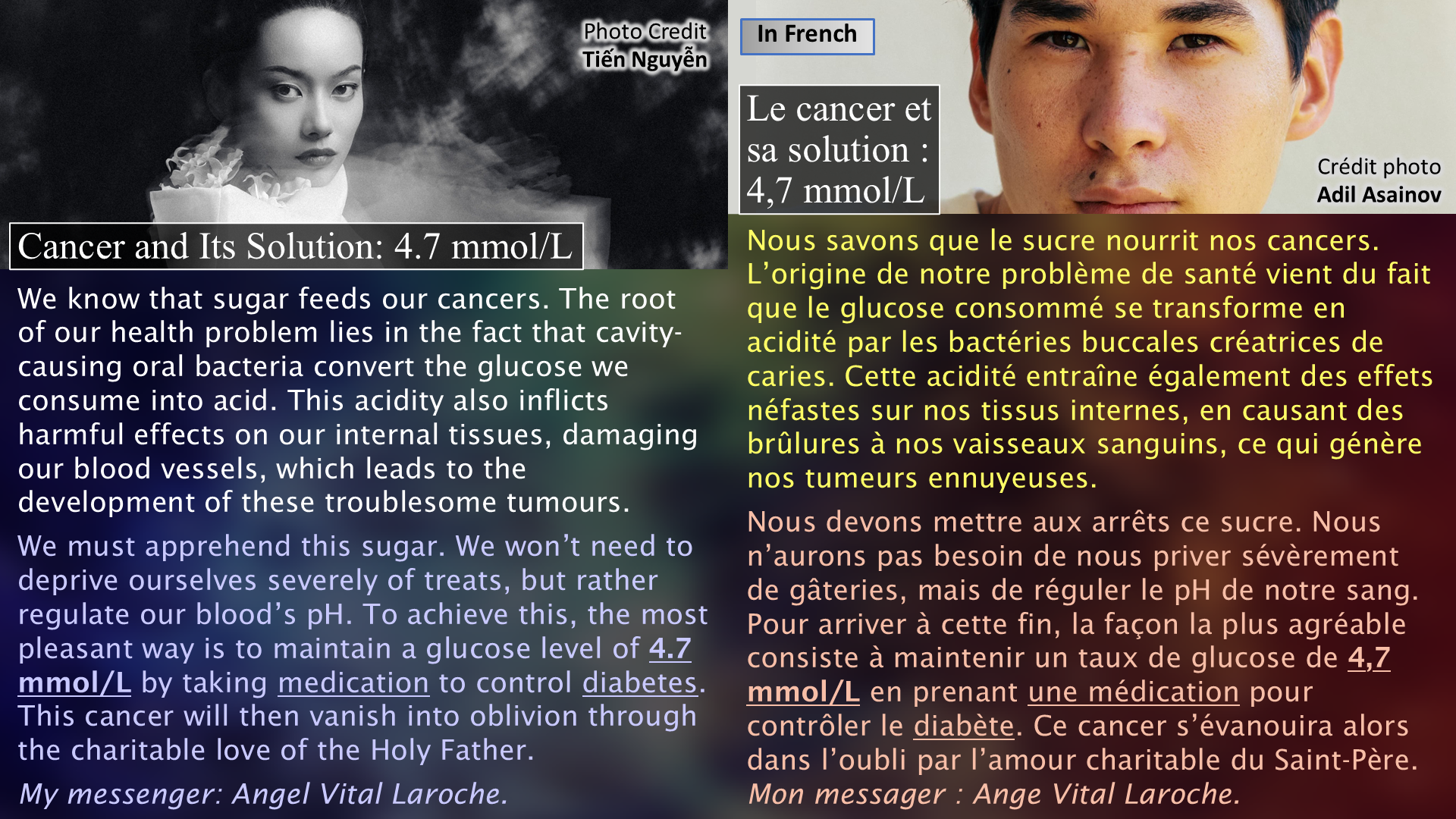 Cancer and its solution: 4.7 mmol/L / Le cancer et sa solution : 4,7 mmol/L