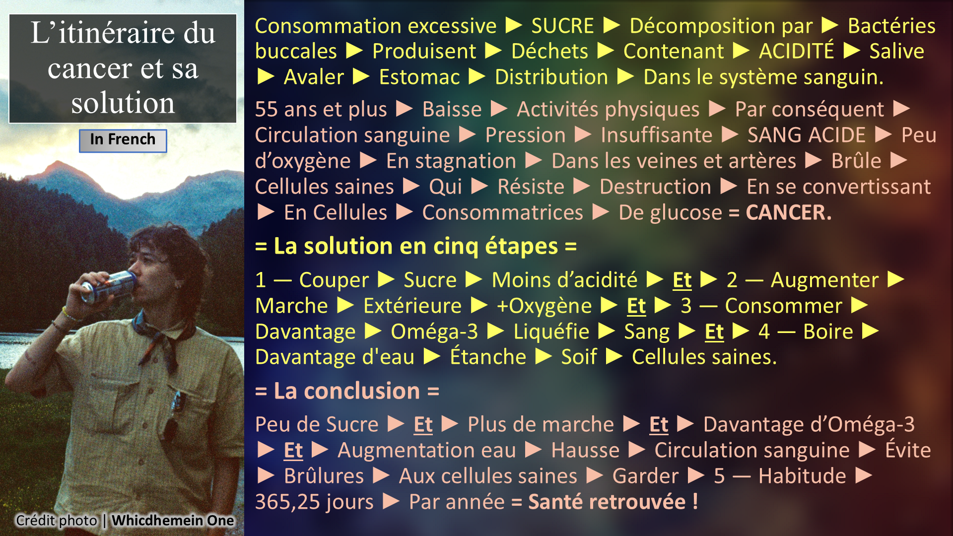 L’itinéraire du cancer et sa solution