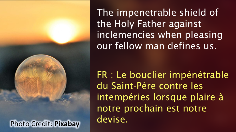 The Holy Father's Shield / Le bouclier du Saint-Père