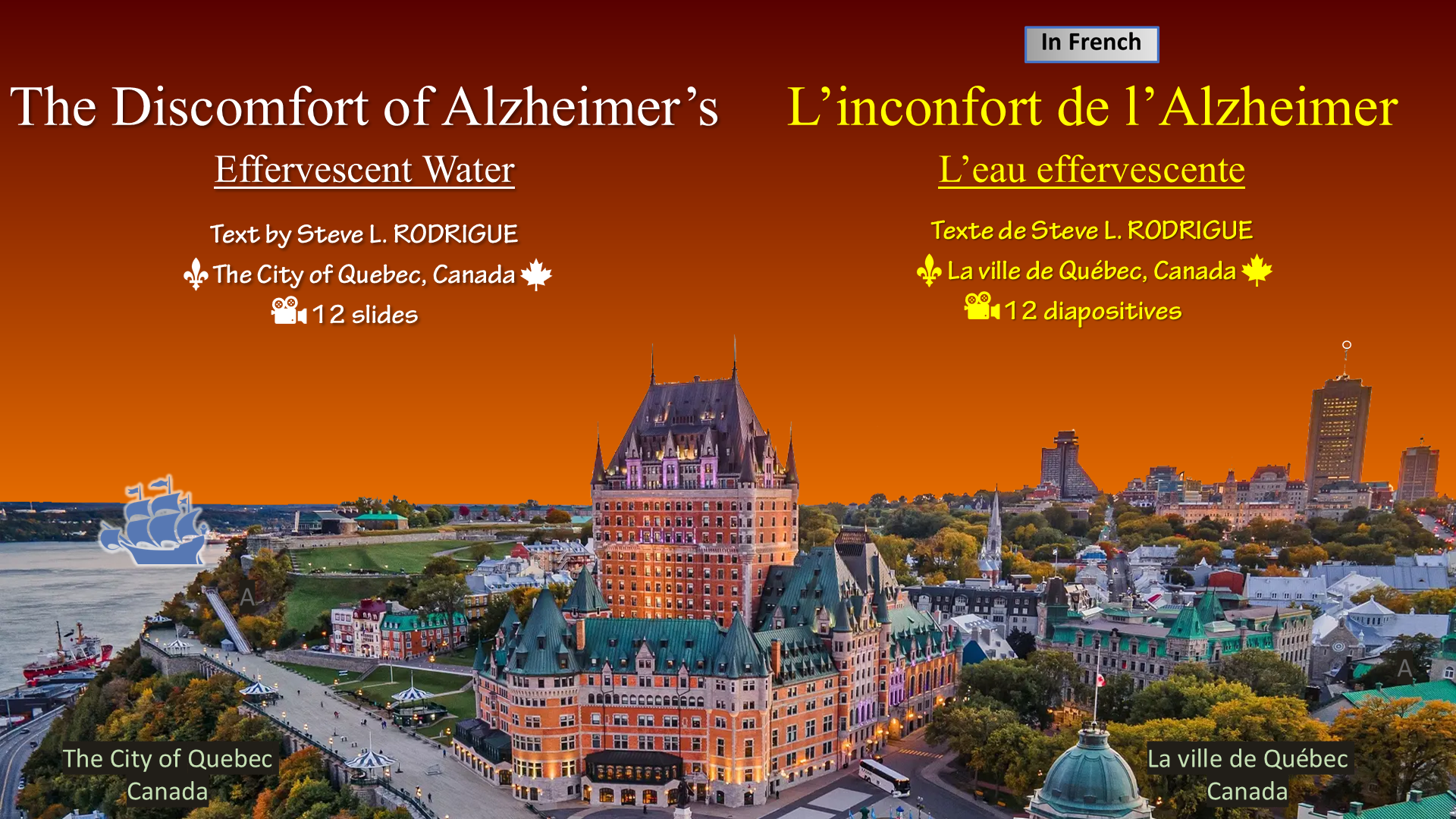 Alzheimer’s, Effervescent Water / L’Alzheimer, l’eau effervescente