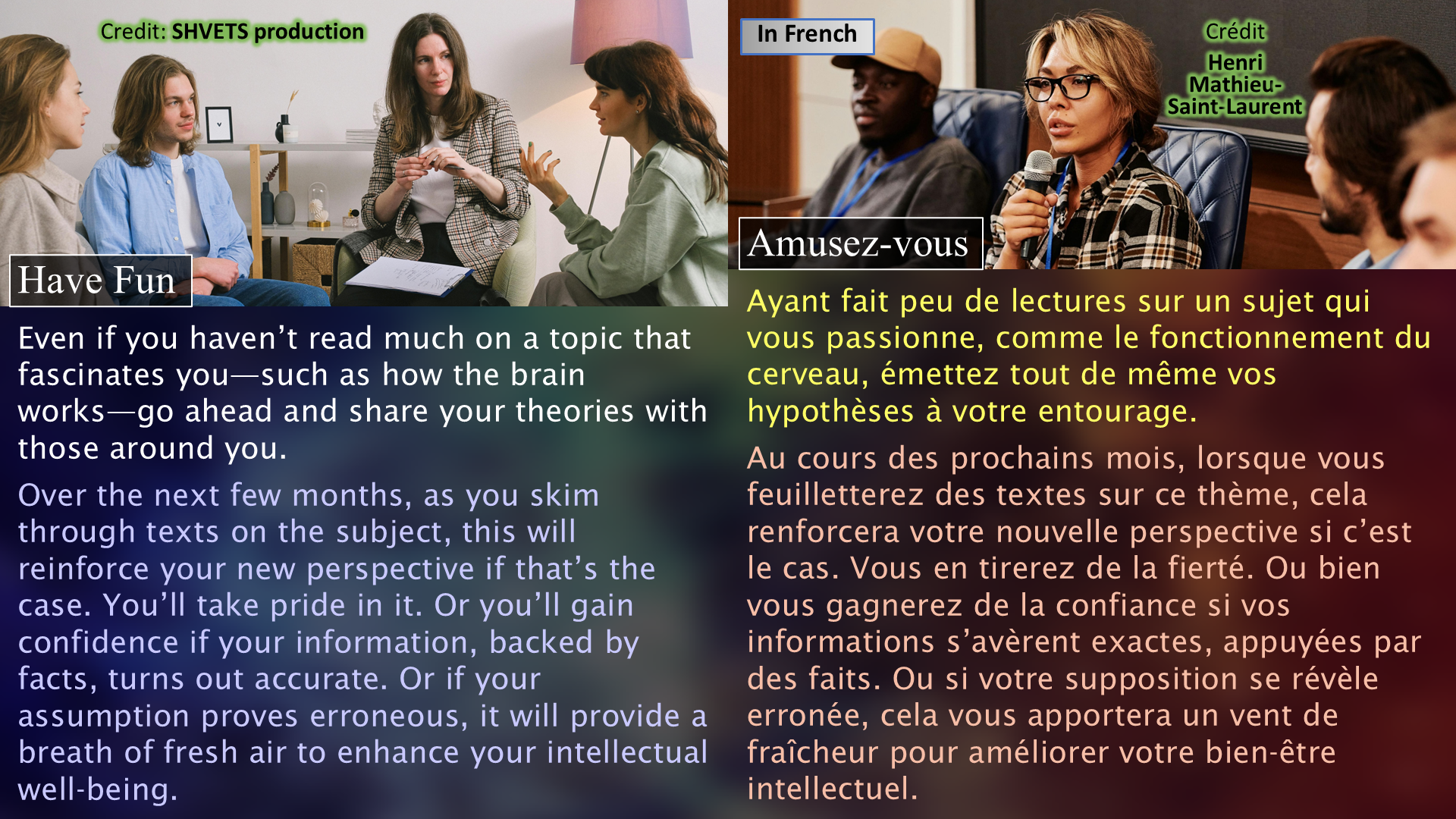 Have Fun / Amuzes-vous