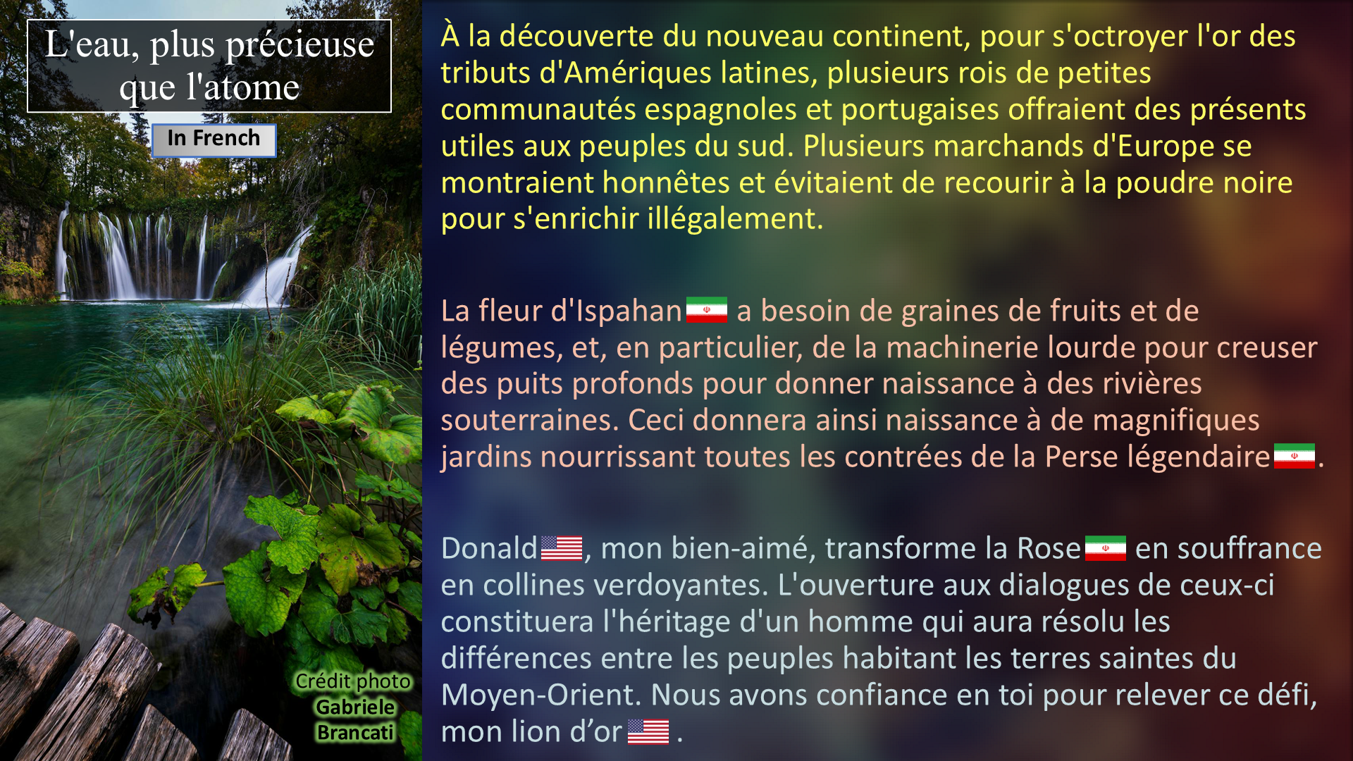 L'eau, plus précieuse que l'atome