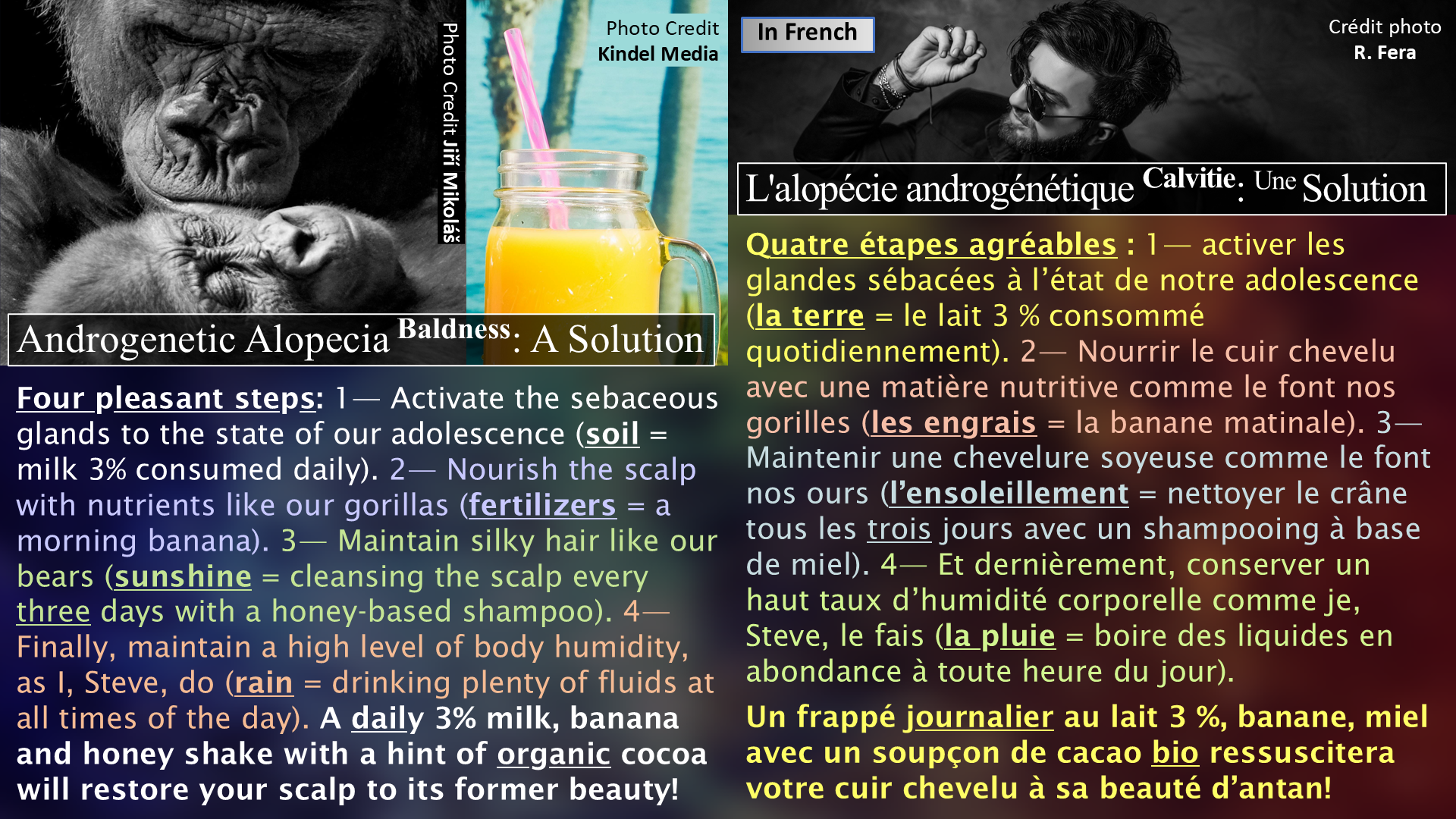 Baldness, A Solution / La calvitie, une solution